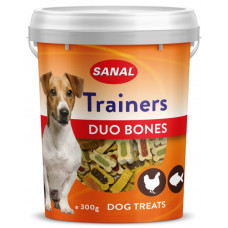 SANAL Trainers Duo Bones (2cm), 300g - mīkstie kauliņi ar vistu un lasi