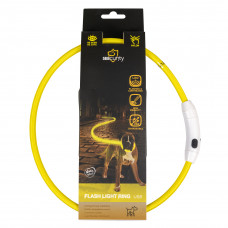 Duvo Plus Flash light ring usb yellow L - USB uzladējamā mirgojošā kaklasiksna