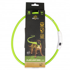 Duvo Plus Flash light ring usb green L - USB uzladējamā mirgojošā kaklasiksna