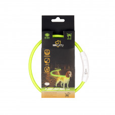 Duvo Plus Flash light ring usb green M - USB uzladējamā mirgojošā kaklasiksna