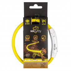 Duvo Plus Flash light ring usb yellow S - USB uzladējamā mirgojošā kaklasiksna