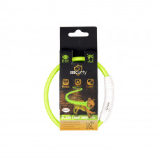 Duvo Plus Flash light ring usb green S - USB uzladējamā mirgojošā kaklasiksna