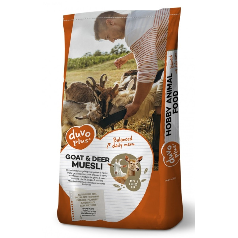 Duvo Plus Goat & Deer Muesli, 18kg - musli kazām, stirnām, briežiem