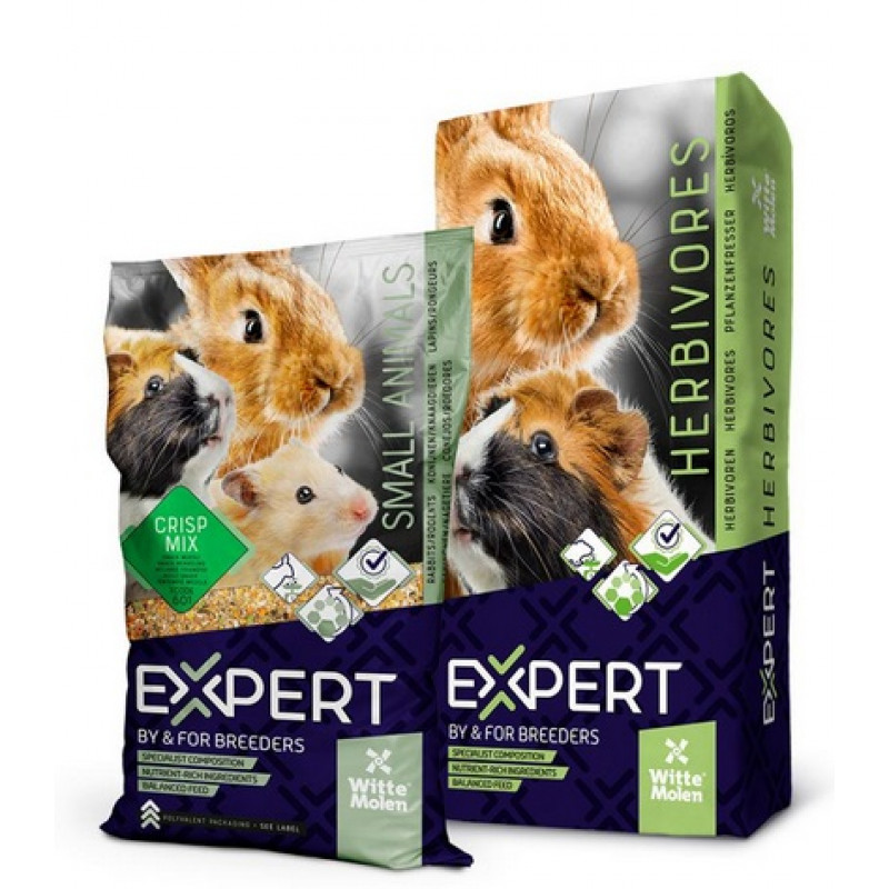 Witte Molen Expert Crisp Mix, 15kg - muslis bez zāles granulām visiem grauzējiem