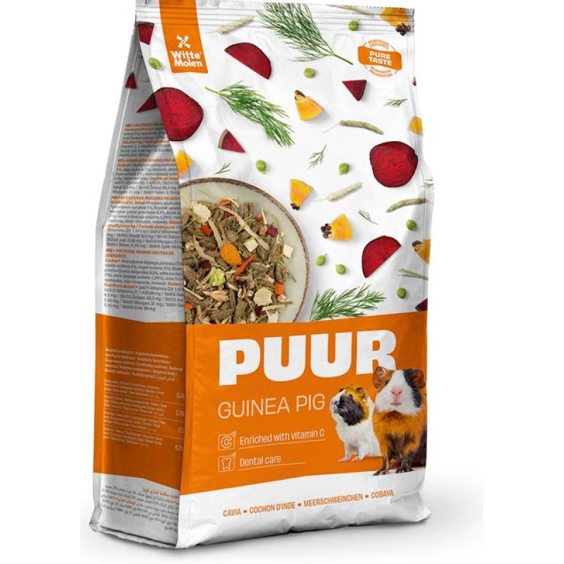 Witte Molen Puur Guinea Pig, 700g - Premium barība jūras cūciņām