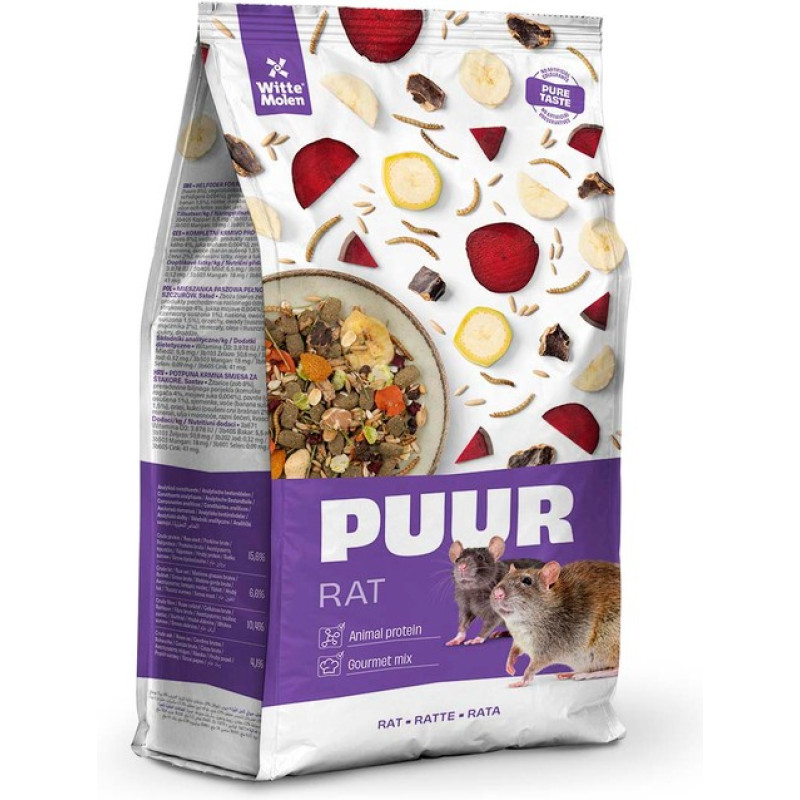 Witte Molen Puur Rat, 800g - Premium barība žurkām