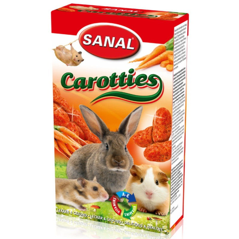 Sanal Carrotties, 45g - кraukšķīgie gardumi ar burkāniem