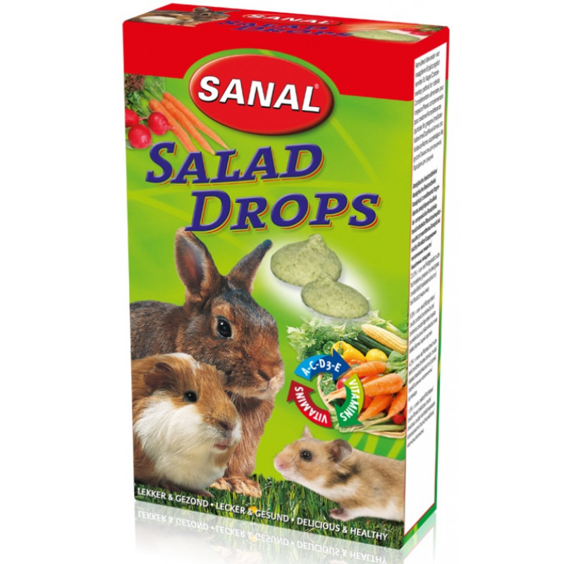 SANAL Salad Drops, 45g - multivitamīnu kārums ar dārzeņiem grauzējiem