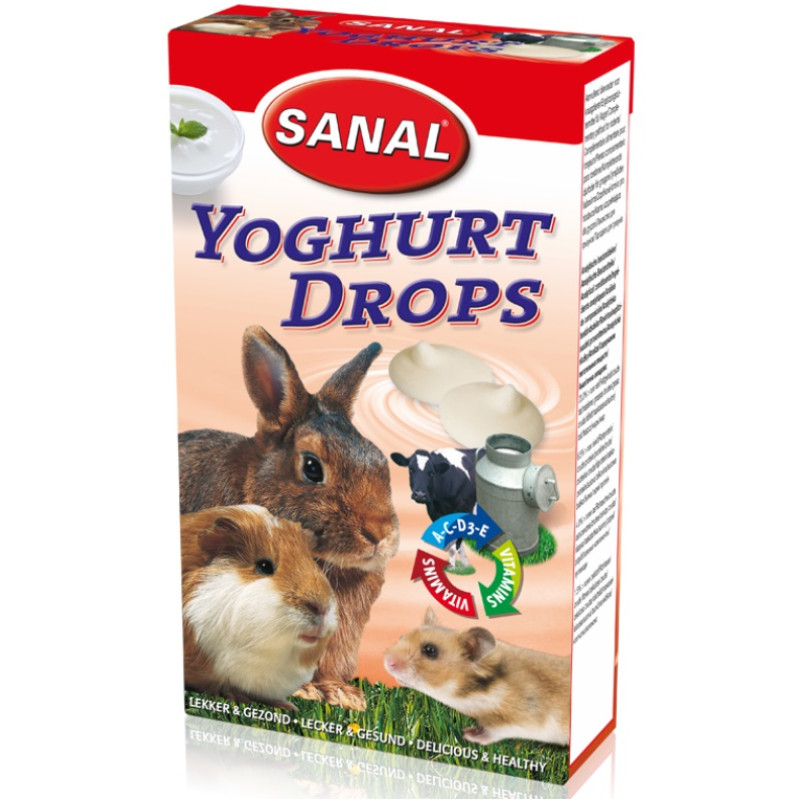 Sanal Yoghurt Drops, 45g - multivitamīnu kārums ar jogurtu grauzējiem