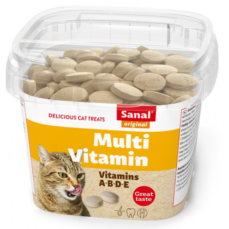 SANAL Multivitamin, 100g - multivitamīni kaķēniem un pieaugušiem kaķiem