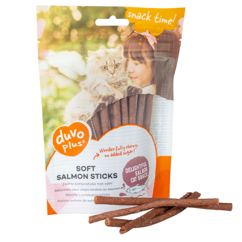 Duvo Plus Soft Salmon Sticks Cat, 50g - mīkstas laša nūjiņas kaķiem
