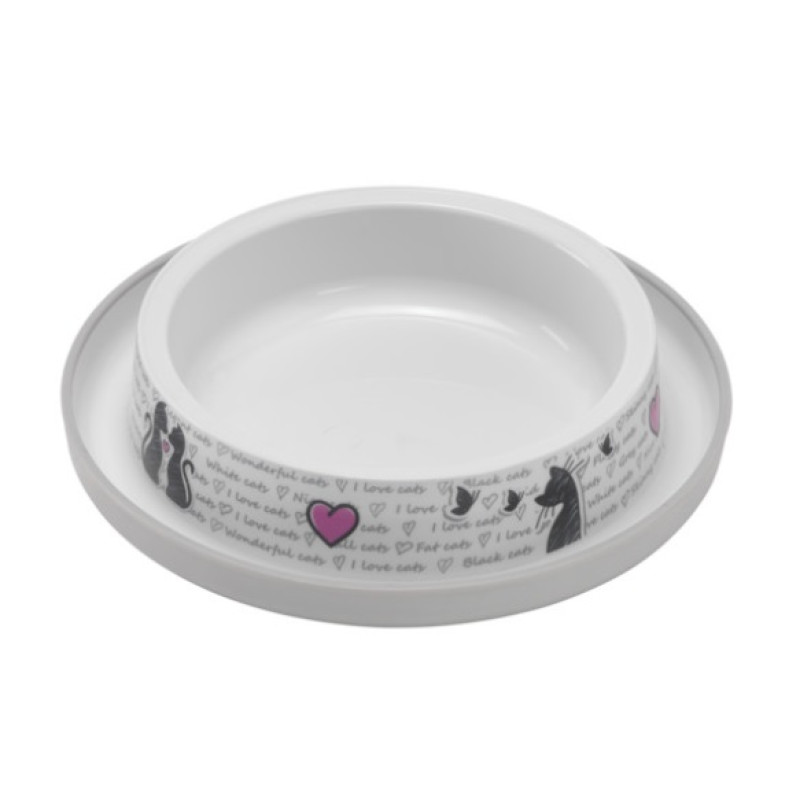 Moderna Products Trendy Dinner Cats in Love, 210ml - plastmasas bļoda ar rakstu