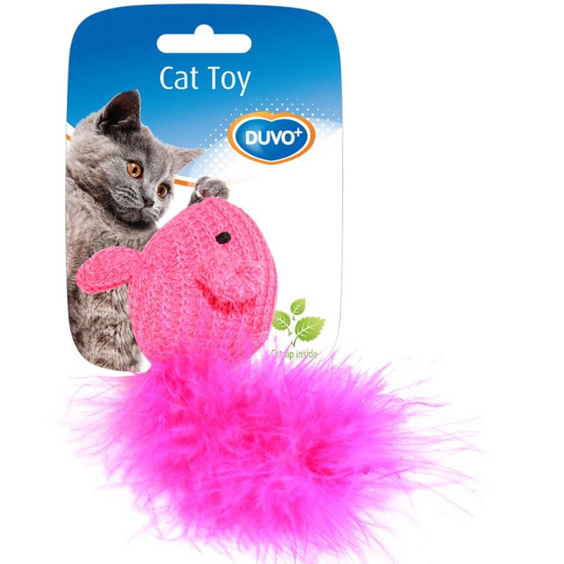 Duvo Plus Wool mouse - auduma pelīte ar spalvām