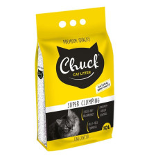 Chuck Standard Unscented, 10L - cementējošās smiltis bez aromāta, vidējā frakcija