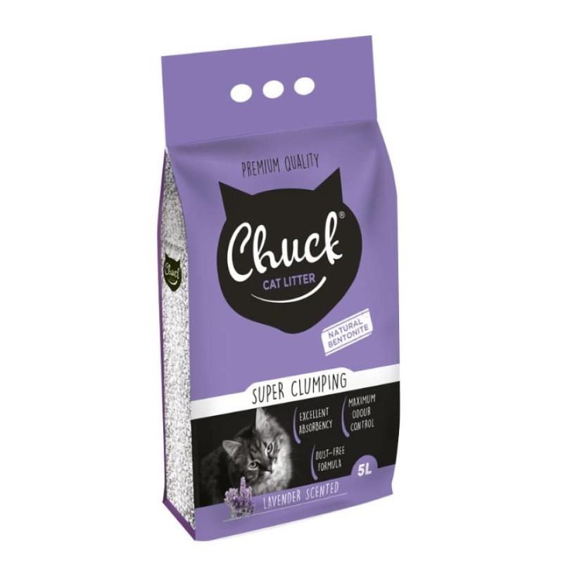 Chuck Standard Lavender, 5L - cementējošās smiltis ar lavandas aromātu, vidējā frakcija