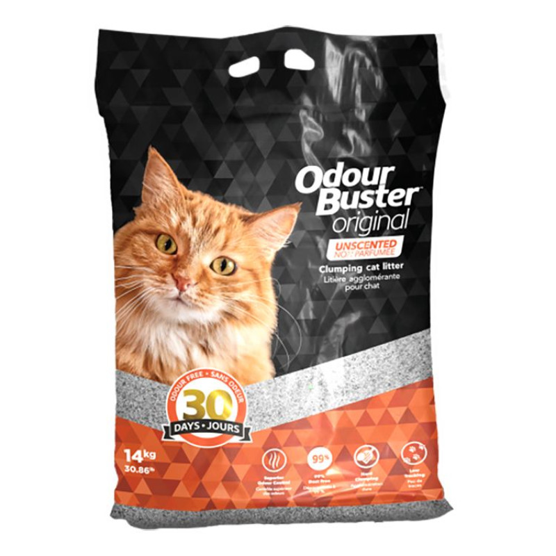 Odour Buster Original, 14kg - cementējošās smiltis ar urīna fermentus bloķējošo piedevu