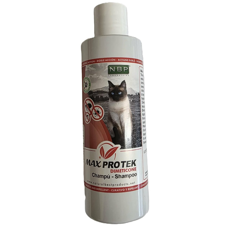 Max Pro Tek Cat Shampoo, 200ml - dubultās iedarbības pretparazītu šampūns kaķiem