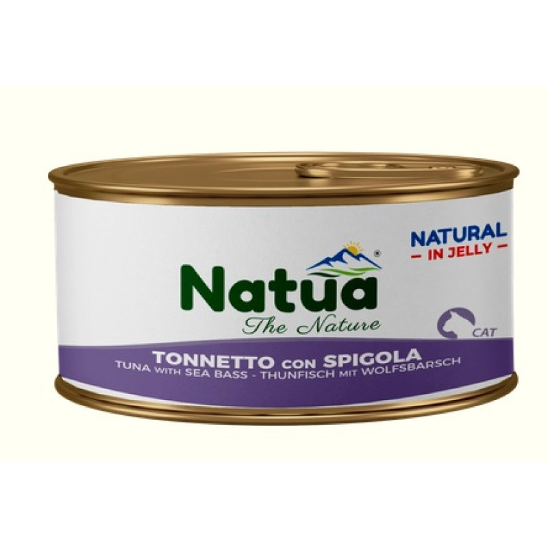 Natua Cat Tuna with Seabass Jelly, 85g - tuncis ar jūras asari želejā