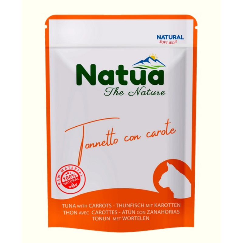Natua Cat Tuna with Carrots Soft Jelly, 70g - tuncis ar burkāniem mīkstajā želejā