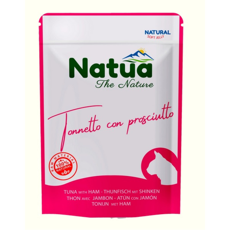 Natua Cat Tuna with Ham Soft Jelly, 70g - tuncis ar šķiņķi mīkstajā želejā