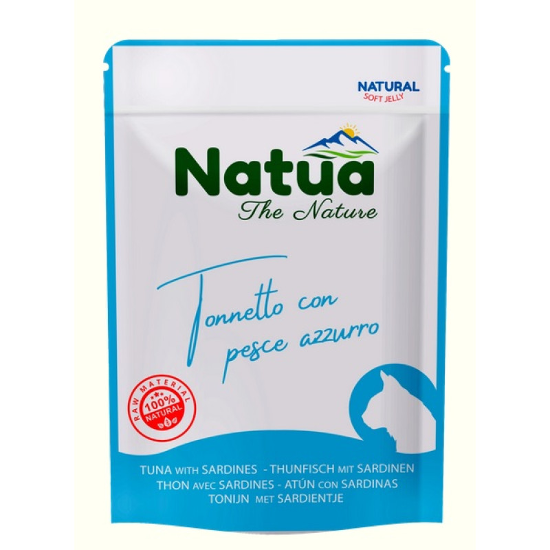 Natua Cat Tuna with Sardines Soft Jelly, 70g - tuncis ar sardīnēm mīkstajā želejā