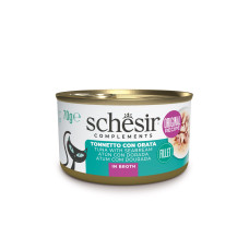 Schesir Cat Tuna with Seabream in Broth, 70g - papildbarība - tuncis un jūras breksis buljonā