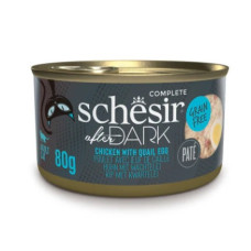 Schesir After Dark Chicken with Quail Egg, 80g - pilnvērtīgā barība - vista un paipalas ola buljonā