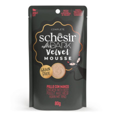 Schesir After Dark Chicken with Beef Velvet Mousse, 80g - pilnvērtīgā barība - vistas un liellopa gaļas uzputenis