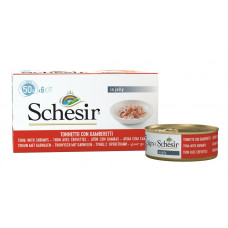 SCHESIR Cat Tuna with Shrimps, 6x50g - tuncis un garneles želejā