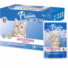 Plaisir Cat Care Intestinal Comfort, 12x85g - БОЛЬШАЯ УПАКОВКА - мясные кусочки в соусе для комфортного пищеварения