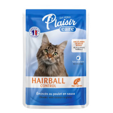 Plaisir Cat Care Hairball Control, 85g - мясные кусочки в соусе для контроля комков шерсти