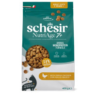  Schesir NutriAge 7+, 400g - sausā barība ar svaigu vistu kaķiem-senjoriem vai kaķiem ar lieko svaru