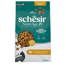  Schesir NutriAge 7+, 400g - sausā barība ar svaigu vistu kaķiem-senjoriem vai kaķiem ar lieko svaru