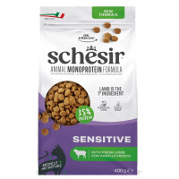  Schesir Sensitive Lamb, 400g - sausā barība ar svaigu jēru kaķiem ar jūtīgu gremošanu