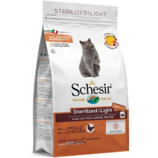 Schesir Sterilized & Light Chicken, 400g - sausā barība ar vistu sterilizētiem kaķiem un kaķiem ar lieko svaru