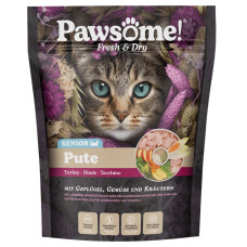 Pawsome! Senior Pute, 750g - bezgraudu sausā barība ar tītaru senjoriem