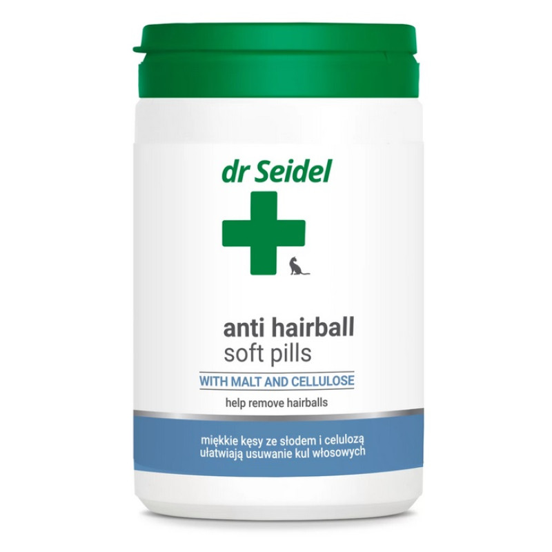 Dr.Seidel Anti Hairball Soft Pills, 225g - mīkstas tabletes pret spalvu kamoliem kuņģī