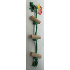 Rope With Wooden Cylinders, 55cm