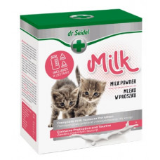 Dr.Seidel Milk Powder Kitten, 200g Set - mātes piena aizvietotājs kaķēniem, ar aksesuāriem