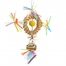 Duvo Plus Round pendant in straw, 35cm - rotaļlieta vidējiem un lieliem papagaiļiem