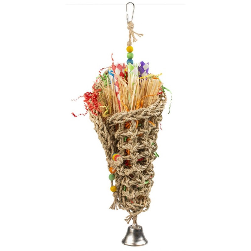 Duvo Plus Seagrass shredder tub, 44cm - rotaļlieta vidējiem un lieliem papagaiļiem 