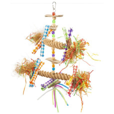 Duvo Plus XL pendant in straw, 43,2сm - rotaļlieta vidējiem un lieliem papagaiļiem
