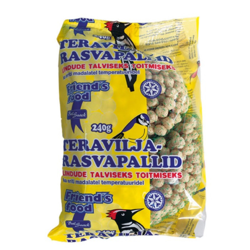 Friend`s Food graudu-tauku bumbiņas tīklā, 2*120g