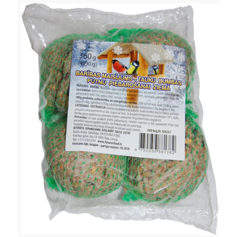 Tauku bumbiņas tīklā, 4gb*90g