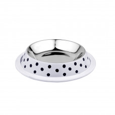 Duvo Plus Feeding bowl Deco Dots, 150ml - nerūsējošā tērauda bļoda ar rakstu