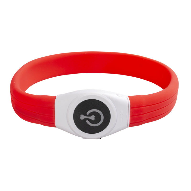 Duvo Plus Flash light ring maxi USB red L - USB uzladējamā mirgojošā kaklasiksna