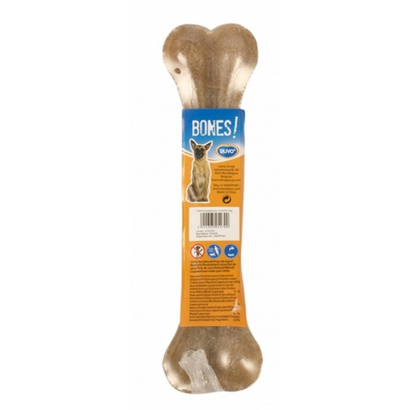 Duvo Plus Bone Rawhide, 26cm - košļājamais kauls no presētam liellopa ādām