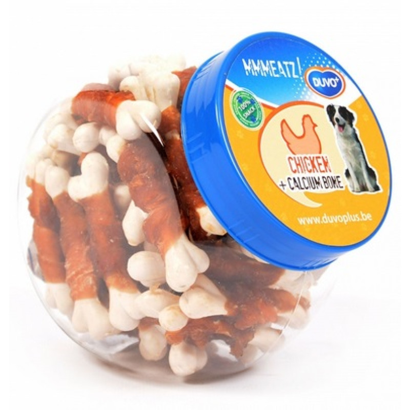 Duvo Plus Twisted Chicken Calcium Bone, 500g - kalcija kauliņi ar vistas fileju