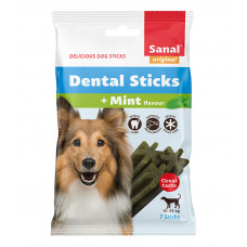 Sanal Dog Dental Sticks Medium, 7gb/140g - košļājamas nūjiņas ar piparmētru zobu kopšanai vidējo šķirņu suņiem