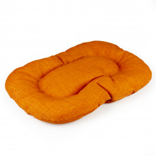 Duvo Plus Oval Cushion Sewn Tangerine Orange, 80cm - guļvieta